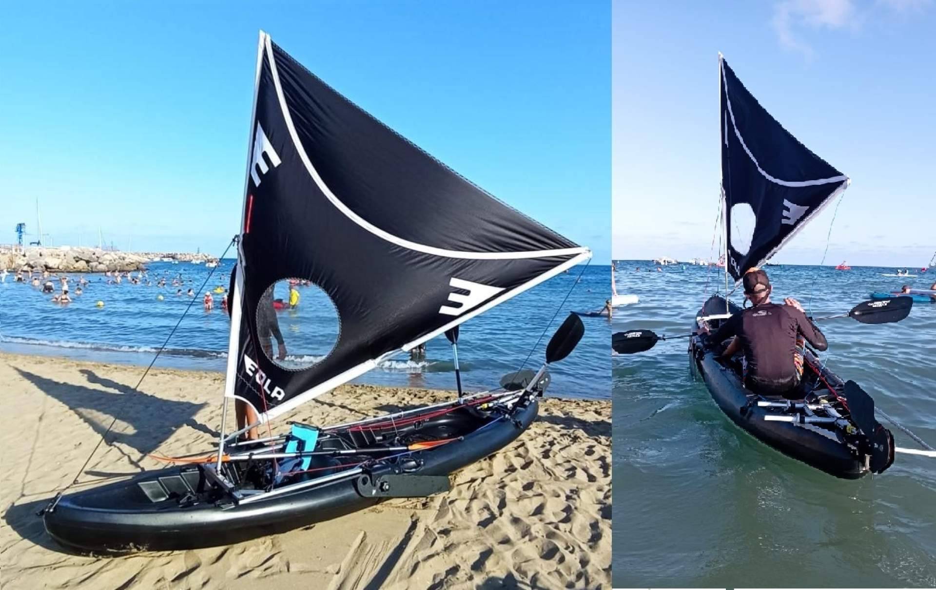 EOLA presents the new sail system for kayaking and paddle surfing